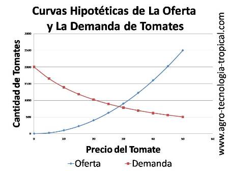 Curvas de la oferta y la demanda definen el precio del tomate